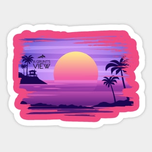 The Beach House at Sunset Sticker